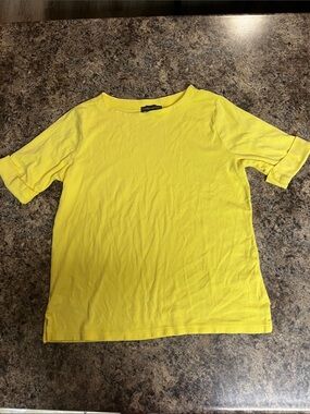 Classic Edition 100% cotton Yellow half sleeve rolled cuff Tee